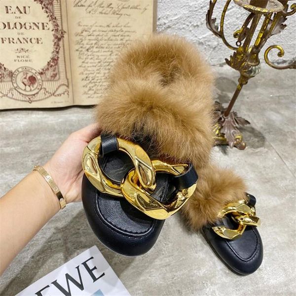 fashion gold chain women slipper winter warm plush slip on mules shoes flat casual fur slides ladies furry flip flop slippers, Black
fashion gold chain women slipper winter warm plush slip on mules shoes flat casual fur slides ladies furry flip flop slippers, Black