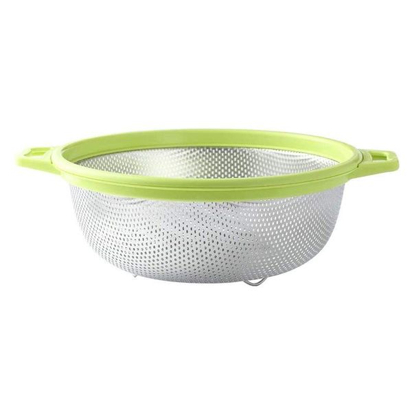 stainless steel colander with handle and legs large metal green strainer for pasta berry veggies fruits noodles salads storage baskets
stainless steel colander with handle and legs large metal green strainer for pasta berry veggies fruits noodles salads storage baskets