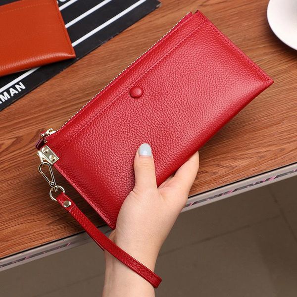 wallets 2021 long women wallet interior moblie phone large purse real cow genuine leather card holder wristlet coin bag, Red;black
wallets 2021 long women wallet interior moblie phone large purse real cow genuine leather card holder wristlet coin bag, Red;black
