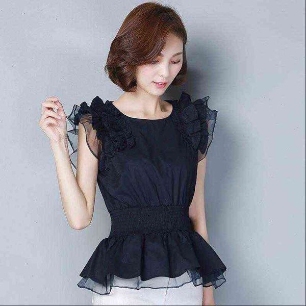 womens shirt spring summer fashion splicing chiffon blouses o neck casual shirts ruffle sleeve elegant dd8267, White
womens shirt spring summer fashion splicing chiffon blouses o neck casual shirts ruffle sleeve elegant dd8267, White