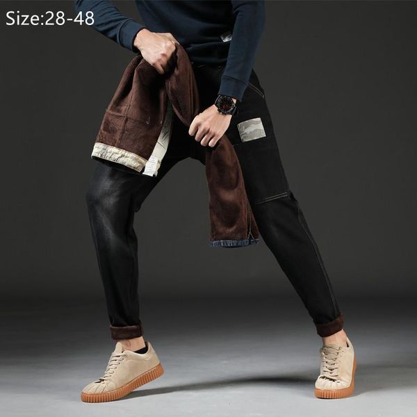 men's jeans 2021 winter brand fleece thick warm personality classic style plus size young, Blue
men's jeans 2021 winter brand fleece thick warm personality classic style plus size young, Blue