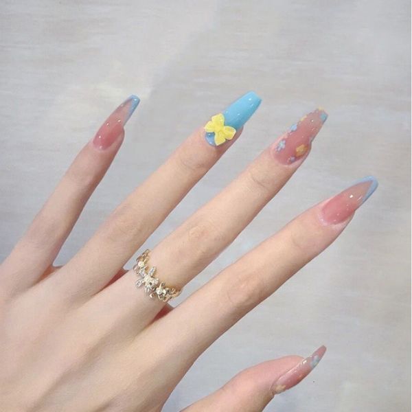 net red fake patch product detachable wear butterfly long nail piece for students, Red;gold
net red fake patch product detachable wear butterfly long nail piece for students, Red;gold