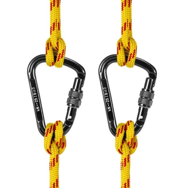 cords, slings and webbing 2pcs 25kn d-shape quick clip screw auto locking gate carabiner snag backpacking rappelling climbing equipment
cords, slings and webbing 2pcs 25kn d-shape quick clip screw auto locking gate carabiner snag backpacking rappelling climbing equipment