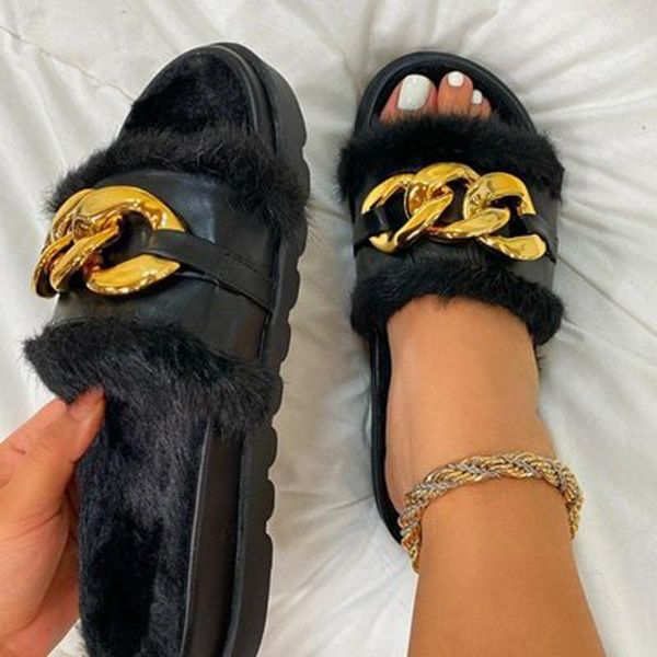 slippers fashion women vegan faux fur slider slippers, open toe mule fluffy house slide winter, Black
slippers fashion women vegan faux fur slider slippers, open toe mule fluffy house slide winter, Black