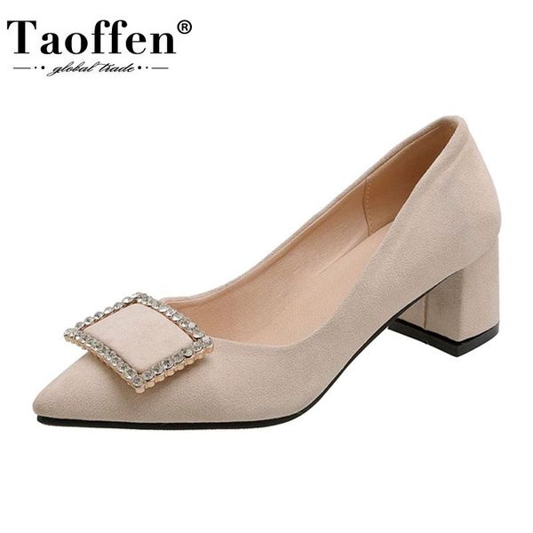 dress shoes taoffen spring square high heels flock pointed toe women fashion crystals office work footwear size 31-43, Black
dress shoes taoffen spring square high heels flock pointed toe women fashion crystals office work footwear size 31-43, Black
