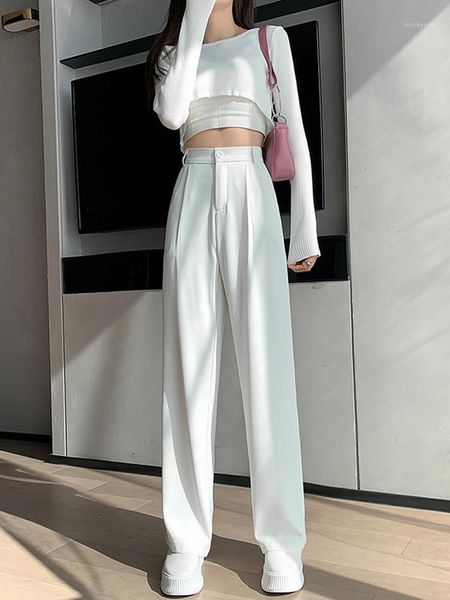 women's pants & capris white wide leg summer high waist 2021 casual sports straight tube thin floor dragging women, Black;white
women's pants & capris white wide leg summer high waist 2021 casual sports straight tube thin floor dragging women, Black;white
