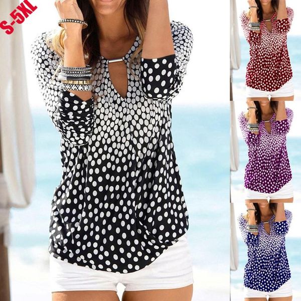 vintage plus size blouse women long sleeve polka dot print o neck tee casual s-5xl camisa mujer verano#45 women's blouses & shirts, White
vintage plus size blouse women long sleeve polka dot print o neck tee casual s-5xl camisa mujer verano#45 women's blouses & shirts, White