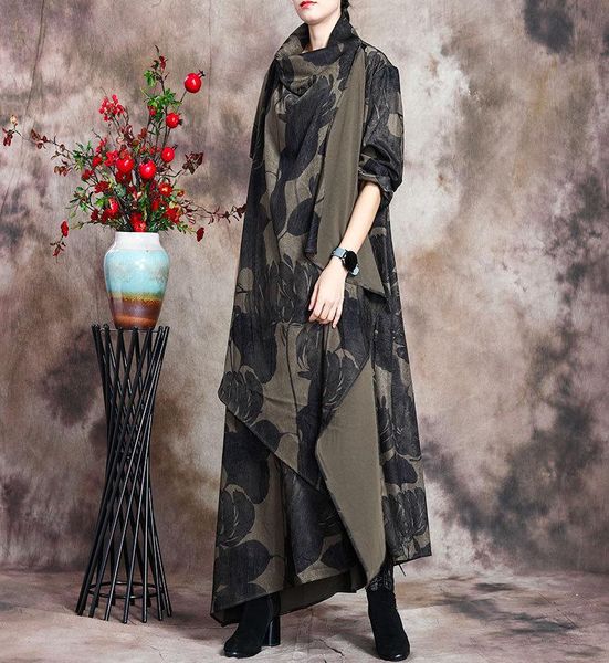 casual dresses fashion print pattern plus size irregular ethnic floral dress female cloths d867, Black;gray
casual dresses fashion print pattern plus size irregular ethnic floral dress female cloths d867, Black;gray