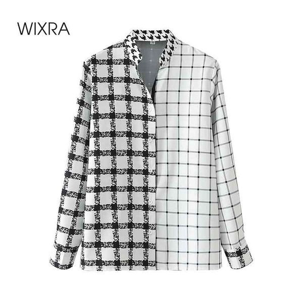 wixra womens plaid patchwork shirts long sleeve stand collar elegant workwear blouse spring 210419, Black;brown
wixra womens plaid patchwork shirts long sleeve stand collar elegant workwear blouse spring 210419, Black;brown