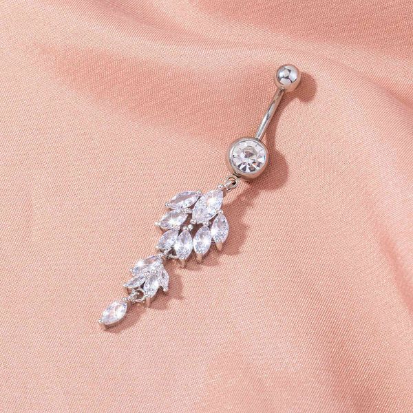 ins tassel zircon nail leaf stone navel ring human body piercing jewelry female, Silver
ins tassel zircon nail leaf stone navel ring human body piercing jewelry female, Silver