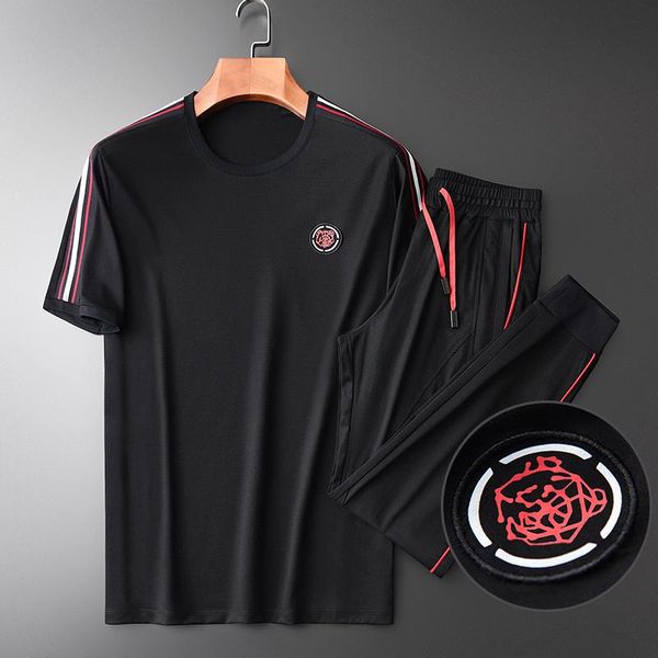 men's tracksuits summer mens sets (t-shirt+pants) luxury side ribbon casual sport set plus size 4xl panda printing slim fit, Gray
men's tracksuits summer mens sets (t-shirt+pants) luxury side ribbon casual sport set plus size 4xl panda printing slim fit, Gray