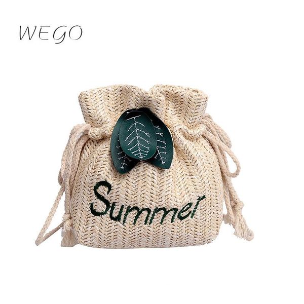 evening bags straw bucket small bag summer women's 2021 foreign style woven shoulder messenger beach