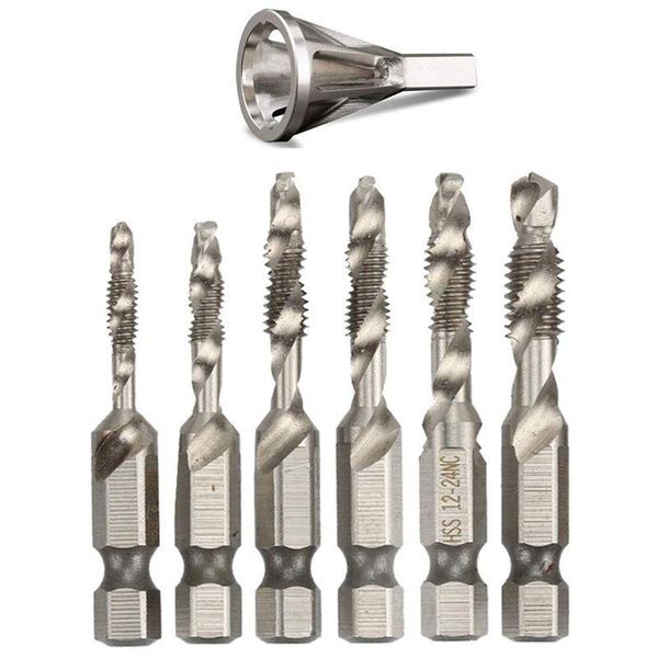 professional drill bits deburring external chamfer tool, remove burr tools for bit with 6pcs combination and tap bit, fits size 8-32 bolts
professional drill bits deburring external chamfer tool, remove burr tools for bit with 6pcs combination and tap bit, fits size 8-32 bolts
