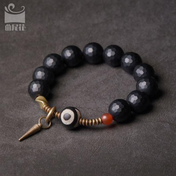 flower design black agate bracelet small male bead string female cut lovers, Golden;silver
flower design black agate bracelet small male bead string female cut lovers, Golden;silver