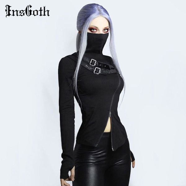 insgoth punk leather patchwork black women gothic streetwear doubt zipper turtleneck long sleeve autumn t-shirts, White
insgoth punk leather patchwork black women gothic streetwear doubt zipper turtleneck long sleeve autumn t-shirts, White