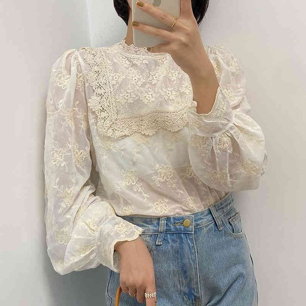 blouses korean lace patchwork shirt mesh femme autumn vintage women blouses chic lady long sleeve loose, White
blouses korean lace patchwork shirt mesh femme autumn vintage women blouses chic lady long sleeve loose, White