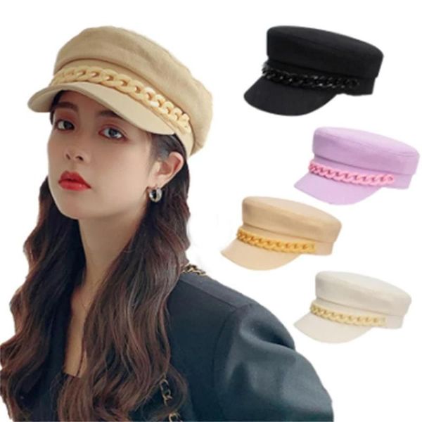 beanies ladies women girls autumn winter solid color fashion sboy cap beret hat peaked with chain
beanies ladies women girls autumn winter solid color fashion sboy cap beret hat peaked with chain