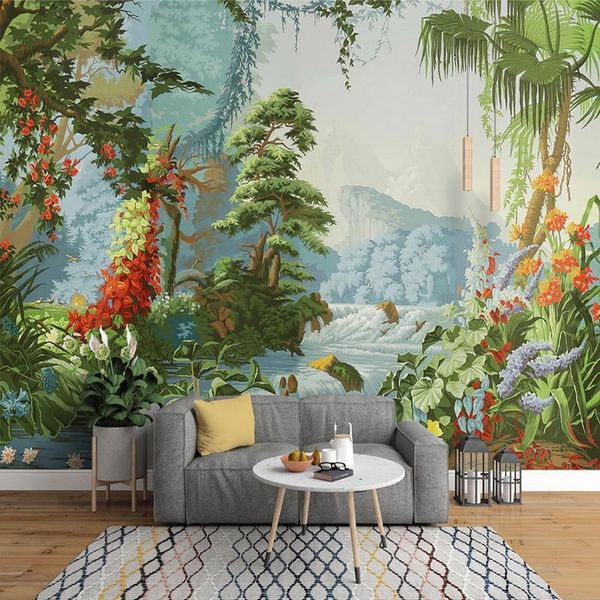 wallpapers custom 3d murals wall paper european style retro hand-painted pastoral rainforest leaf wallpaper living room oil painting fresco
wallpapers custom 3d murals wall paper european style retro hand-painted pastoral rainforest leaf wallpaper living room oil painting fresco