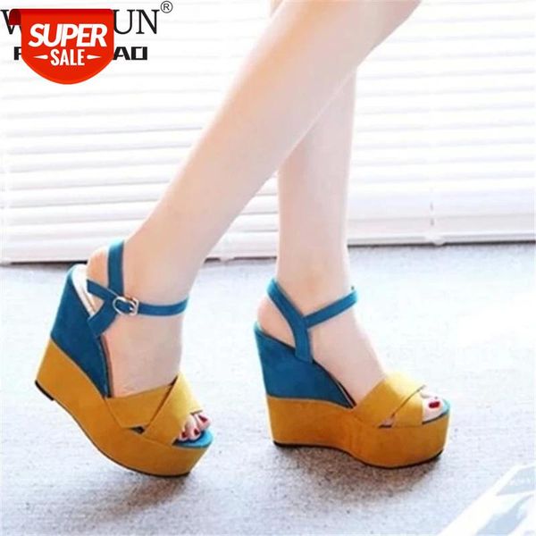 summer new style sandals thick bottom wedge fish mouth shoes fashion color matching super high with roman women's #ys91, Black
summer new style sandals thick bottom wedge fish mouth shoes fashion color matching super high with roman women's #ys91, Black
