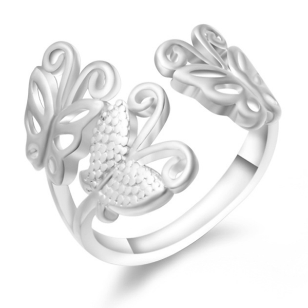 the 925 sterling silver butterfly ring is suitable for women's wedding engagement party fashion charm jewelry cluster rings, Golden;silver
the 925 sterling silver butterfly ring is suitable for women's wedding engagement party fashion charm jewelry cluster rings, Golden;silver