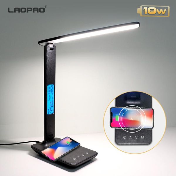 table lamps laopao 10w qi wireless charging led desk lamp with calendar temperature alarm clock eye protect study business light
table lamps laopao 10w qi wireless charging led desk lamp with calendar temperature alarm clock eye protect study business light