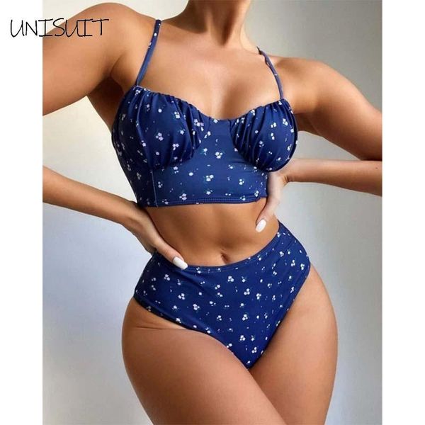women's swimwear 2021 blue floral print thin ladies bikini set summer high waist tight split bathing suit beachwear 2pcs women swimsuit, White;black
women's swimwear 2021 blue floral print thin ladies bikini set summer high waist tight split bathing suit beachwear 2pcs women swimsuit, White;black