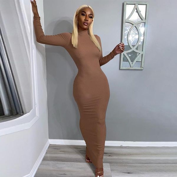 casual dresses spring autumn women slim backless long dress solid color high neck sleeve ribbed skinny, Black;gray
casual dresses spring autumn women slim backless long dress solid color high neck sleeve ribbed skinny, Black;gray