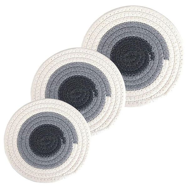 mats & pads 3pcs trivets set, cotton thread weave potholders set bakeware for pots and pans holder, protect kitchen
mats & pads 3pcs trivets set, cotton thread weave potholders set bakeware for pots and pans holder, protect kitchen