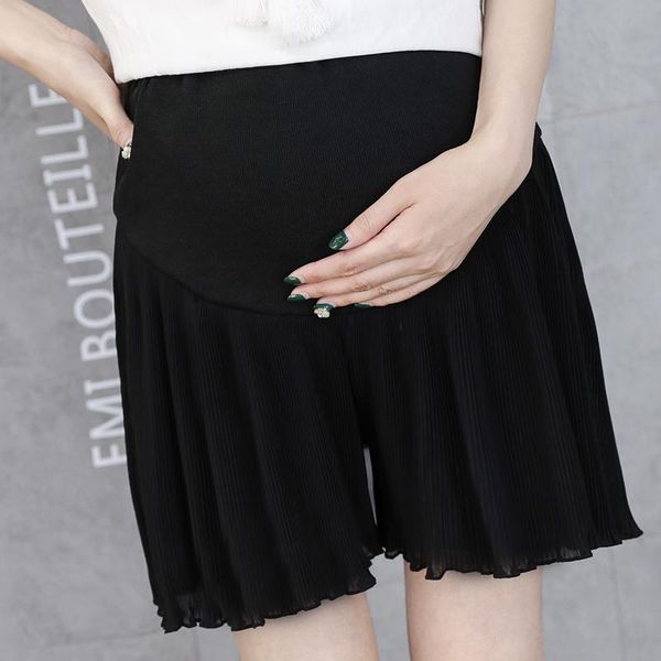 maternity bottoms plus size pregnant women summer belly pants solid color high waist chiffon shorts fashion pregnancy pleated trousers, White
maternity bottoms plus size pregnant women summer belly pants solid color high waist chiffon shorts fashion pregnancy pleated trousers, White