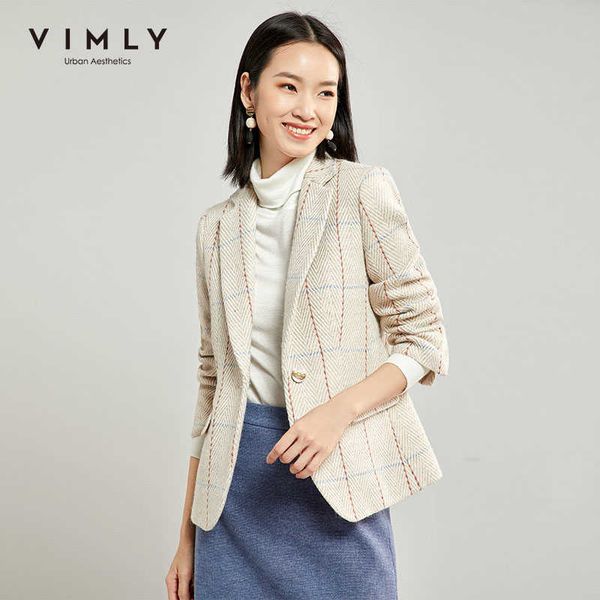vimly women stripe wool coat vintage turn down collar single button slim thick office lady elegant jacket female blazer f3703 210930, White;black
vimly women stripe wool coat vintage turn down collar single button slim thick office lady elegant jacket female blazer f3703 210930, White;black