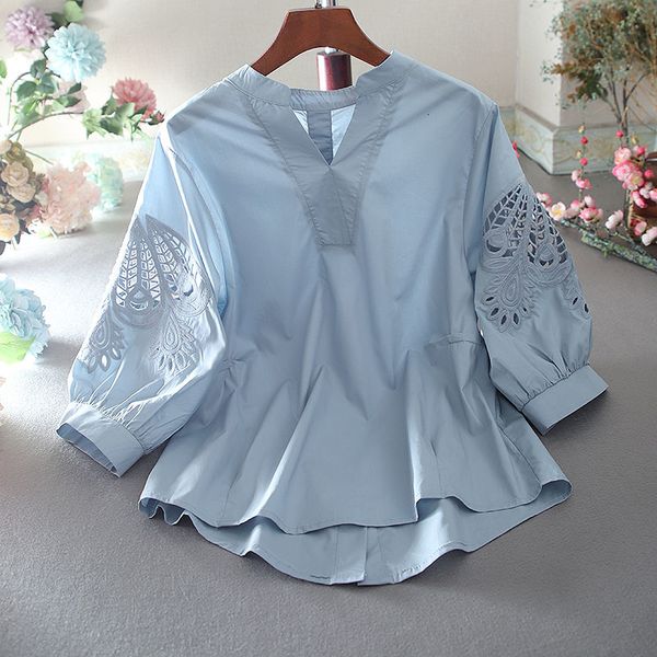 women's jackets summer cotton v-neck elegant half sleeve hollow out blouse women loose casual white shirt 2021 fashion mb3u, Black;brown
women's jackets summer cotton v-neck elegant half sleeve hollow out blouse women loose casual white shirt 2021 fashion mb3u, Black;brown