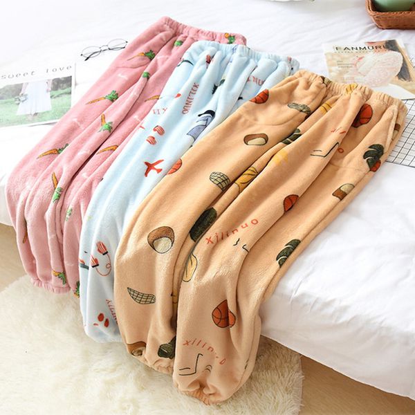 women's sleepwear winter flannel sleep bottoms for women long pants thick warm casual home wear pyjama trousers soft loose trouser femm, Black;red
women's sleepwear winter flannel sleep bottoms for women long pants thick warm casual home wear pyjama trousers soft loose trouser femm, Black;red