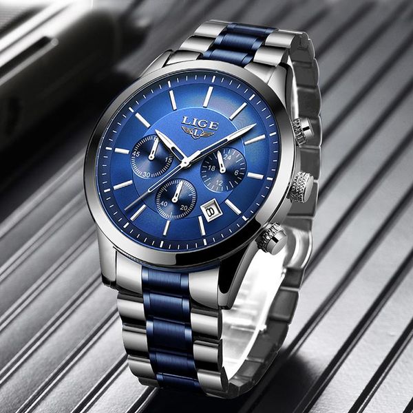 wristwatches lige mens watches blue steel quartz 2021 chronograph waterproof watch business full men clock, Slivery;brown
wristwatches lige mens watches blue steel quartz 2021 chronograph waterproof watch business full men clock, Slivery;brown