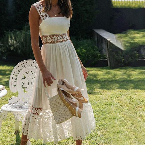 girls white cotton lace womens dress hollow out long backless spaghetti strap high waist summer comfortable dresses women, Black;gray
girls white cotton lace womens dress hollow out long backless spaghetti strap high waist summer comfortable dresses women, Black;gray