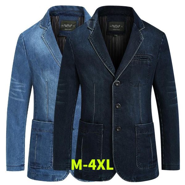 men's suits & blazers fashion denim suit jacket cotton retro large size blue slim, White;black
men's suits & blazers fashion denim suit jacket cotton retro large size blue slim, White;black