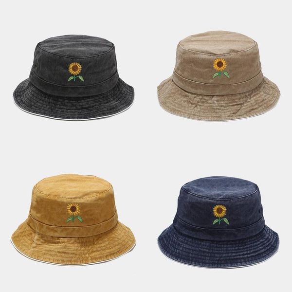wide brim hats vintage fisherman hat women's bucket sunflower embroidered outdoor summer protection hiking panama cap, Blue;gray
wide brim hats vintage fisherman hat women's bucket sunflower embroidered outdoor summer protection hiking panama cap, Blue;gray