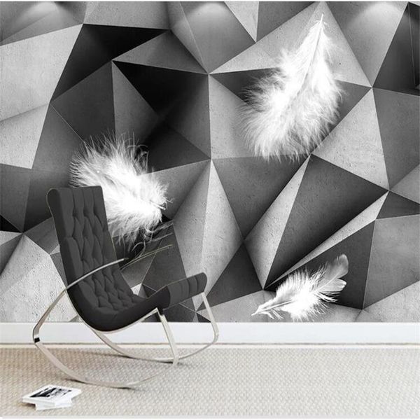 wallpapers mural custom wallpaper papel de parede modern minimalist atmosphere gray white 3d geometric feather sofa tv background wall
wallpapers mural custom wallpaper papel de parede modern minimalist atmosphere gray white 3d geometric feather sofa tv background wall