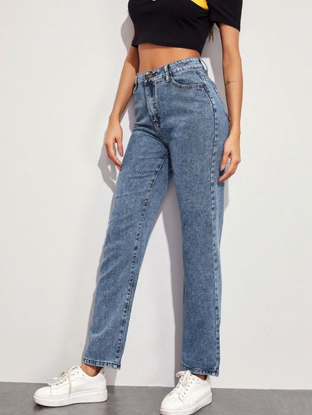 high rise mom jeans e1ij#, Blue