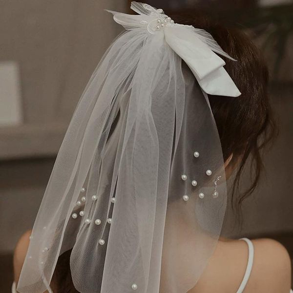 wedding bridal veil with comb white short bow tulle veil bridal pearl veil hair accessories suitable for ladies and girls, Black
wedding bridal veil with comb white short bow tulle veil bridal pearl veil hair accessories suitable for ladies and girls, Black
