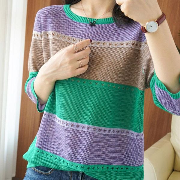 striped loose ladies sweater pullover 2021 autumn winter arrival green jumpers knit sweaters women pull femme women's, White;black
striped loose ladies sweater pullover 2021 autumn winter arrival green jumpers knit sweaters women pull femme women's, White;black