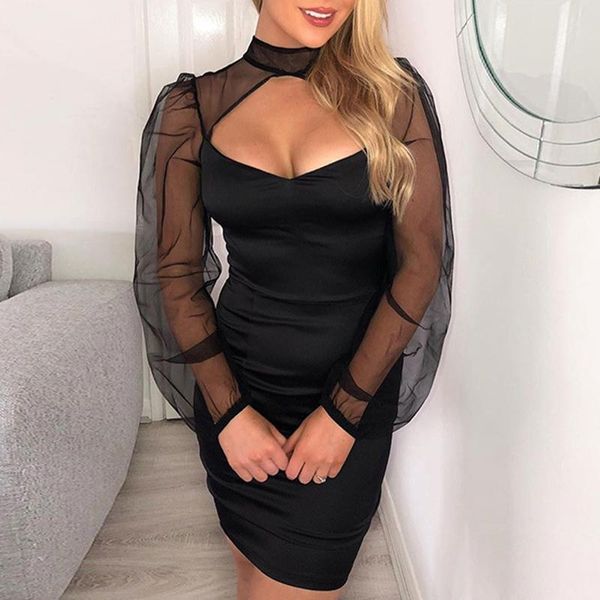 casual dresses front cut out half high collar mini dress for women mesh loose long sleeve satin black bodycon beach party, Black;gray
casual dresses front cut out half high collar mini dress for women mesh loose long sleeve satin black bodycon beach party, Black;gray