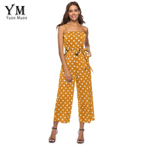 women's jumpsuits & rompers yuoomuoo 2021 summer spaghetti strap jumpsuit brand style sleeveless dot bodysuit women long casual, Black;white
women's jumpsuits & rompers yuoomuoo 2021 summer spaghetti strap jumpsuit brand style sleeveless dot bodysuit women long casual, Black;white