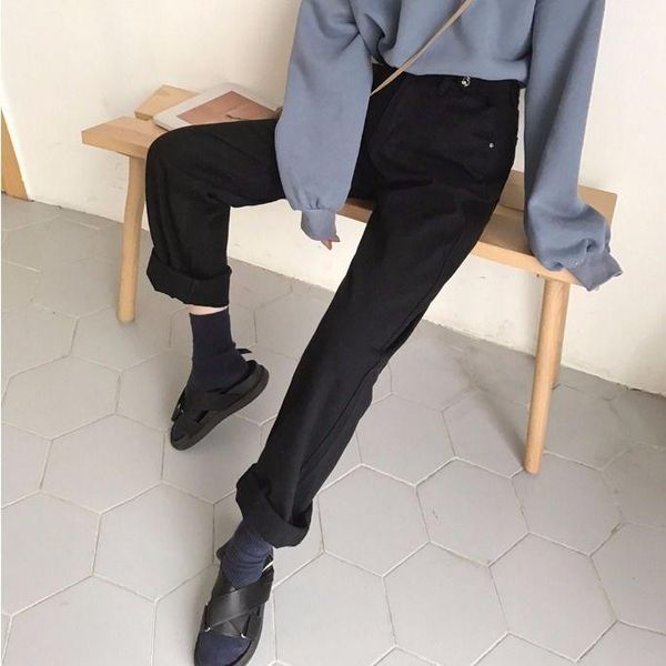 style black jeans women straight pants loose students spring and autumn high waist thin wide leg women's, Blue
style black jeans women straight pants loose students spring and autumn high waist thin wide leg women's, Blue