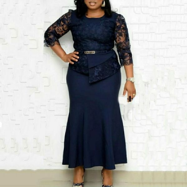 plus size 5xl african women dress blue lace patchowrk long mermaid party dresses with belt ruffles floral embroidery maxi robe, White
plus size 5xl african women dress blue lace patchowrk long mermaid party dresses with belt ruffles floral embroidery maxi robe, White