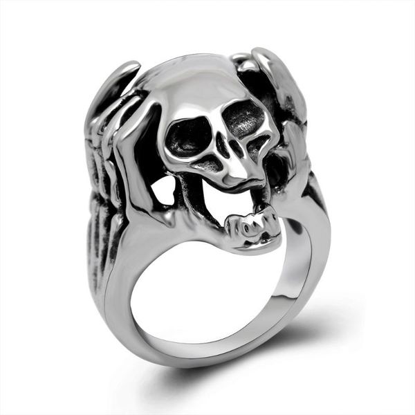 wedding rings fashion stainless steel skull ring couples men and women trendy simple punk jewelry gift s062, Slivery;golden
wedding rings fashion stainless steel skull ring couples men and women trendy simple punk jewelry gift s062, Slivery;golden
