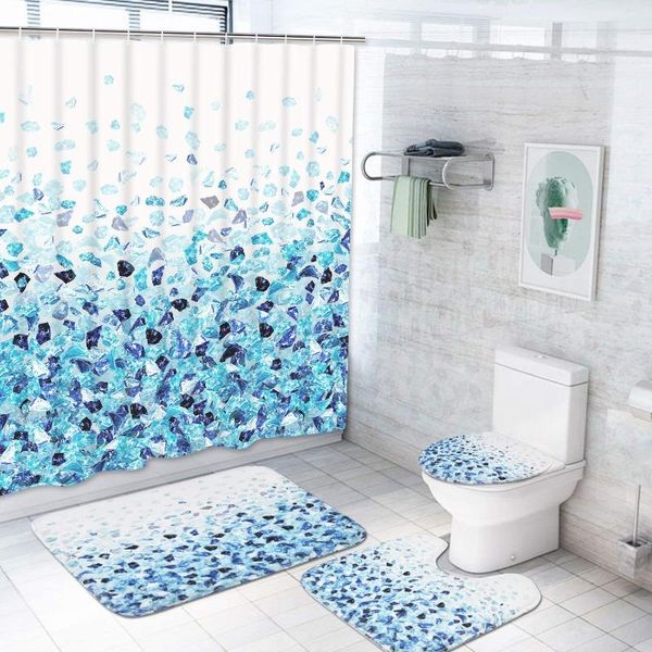 shower curtains fashion blue crystal print curtain set carpet cover toilet bathroom mat cushion household
shower curtains fashion blue crystal print curtain set carpet cover toilet bathroom mat cushion household