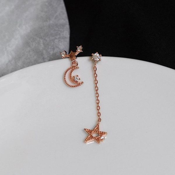 stud s925 sterling silver hollow star and moon earrings trend fresh original jewelry factory direct supply, Golden;silver
stud s925 sterling silver hollow star and moon earrings trend fresh original jewelry factory direct supply, Golden;silver
