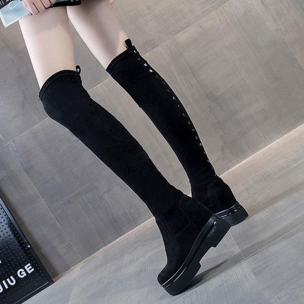 boots over the knee cashmere over-the-knee will increase in female korean rivet casual elastic women, Black
boots over the knee cashmere over-the-knee will increase in female korean rivet casual elastic women, Black