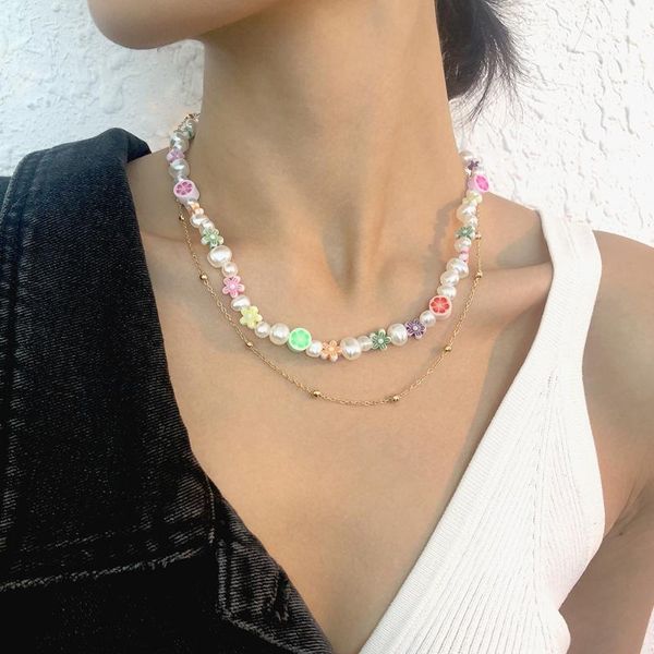 chains stylish elegant necklace alloy resin flower imitation pearl collarbone set female adjustable chain, Silver
chains stylish elegant necklace alloy resin flower imitation pearl collarbone set female adjustable chain, Silver