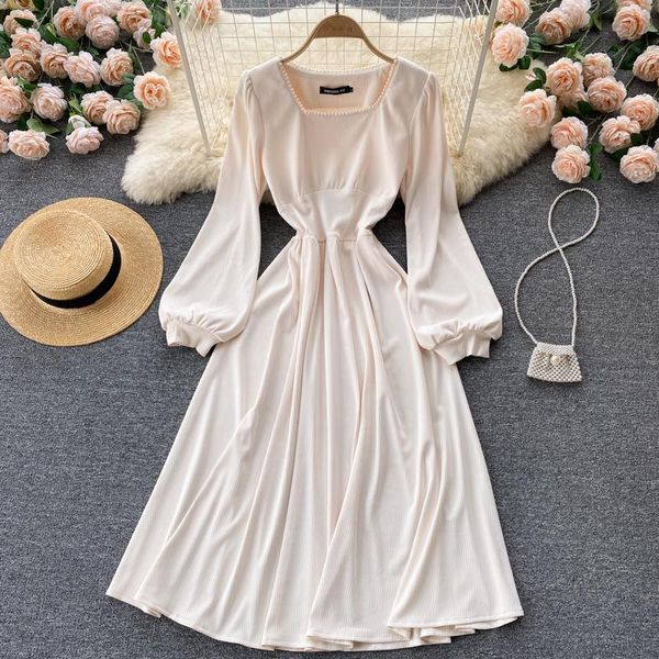 casual dresses aibeautyer autumn solid slim lady full dress a line flare collar chiffon puff sleeve pullover women, Black;gray
casual dresses aibeautyer autumn solid slim lady full dress a line flare collar chiffon puff sleeve pullover women, Black;gray